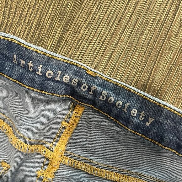 Articles of Society Womens Skinny Jeans Mid Rise Denim Light Wash Blue Size 26 - Picture 7 of 12